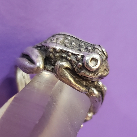 Frog Ring .925 Sterling Silver - Picture 2 of 5